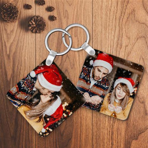 Personalised Keyring Custom Photo Square Keyring