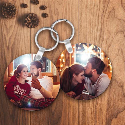 Personalised Keyring Custom Round Photo Keyring