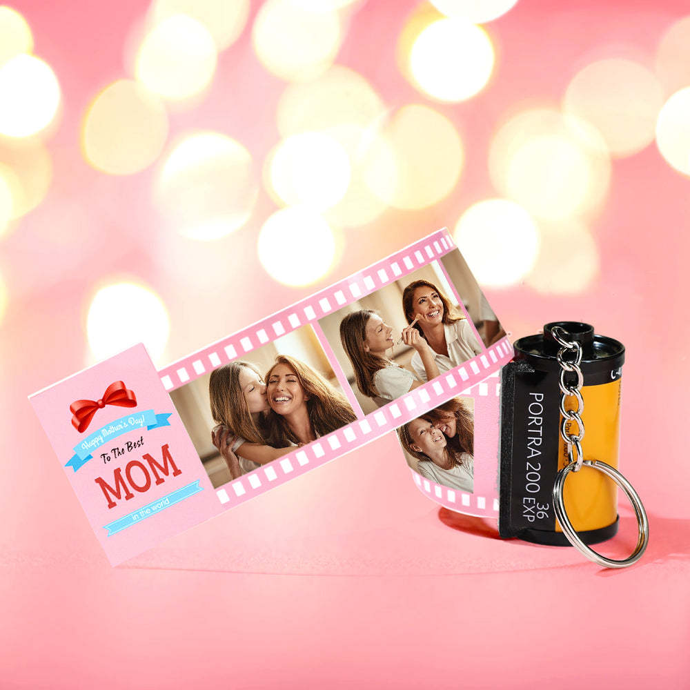 Custom Photo Film Roll Keychain Storyful The Best Mom Camera Keychain Mother's Day Gift - mymoonlampuk