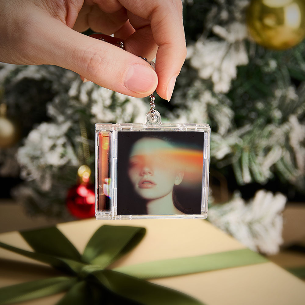 Personalized Album CD NFC Keychain with Fully Custom Photos+Song, Custom Mini Album Cover CD with NFC Function