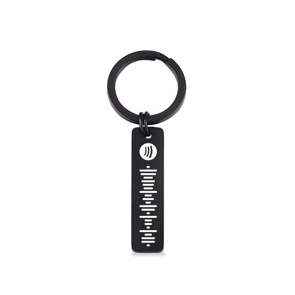 Custom Engrave Keyring Spotify Code Stainless Steel Keychain Personalised Gift