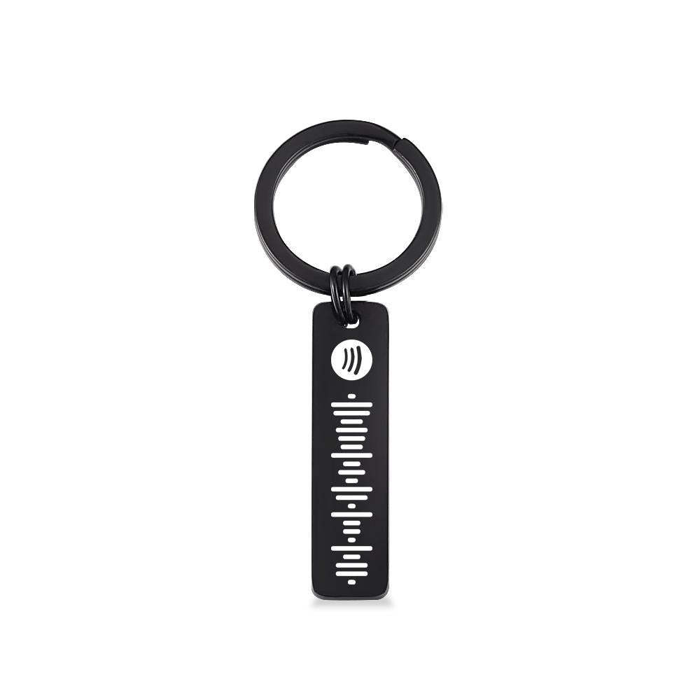 Personalised Spotify Code Keyring Custom Engrave Stainless Steel Keychain