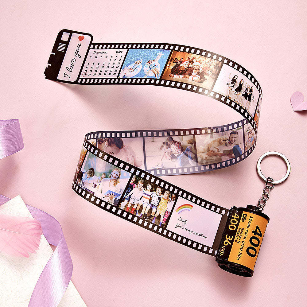 Custom Camera Roll Keychain Personalised Film Keychain Gifts For Lover - mymoonlampuk