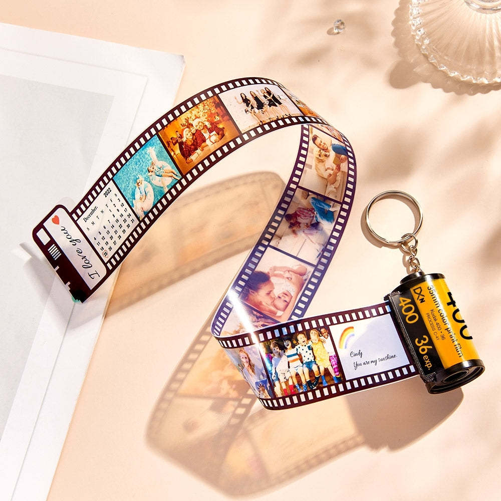 Custom Camera Roll Keychain Personalised Film Keychain Gifts For Lover - mymoonlampuk