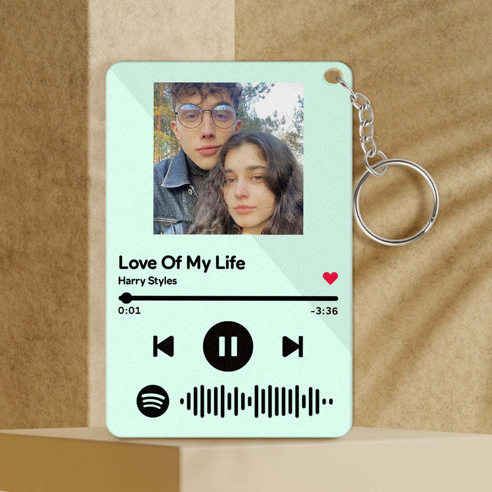 Custom Keychains Scannable Spotify Code Colorful Acrylic Music Gifts - mymoonlampuk