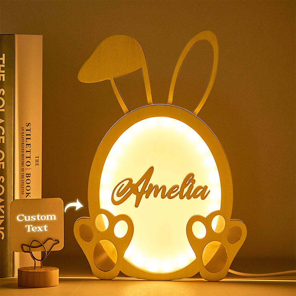 Custom Bunny Unicorn Dino Engraved Light Night Cartoon Movable Home Gifts - mymoonlampuk