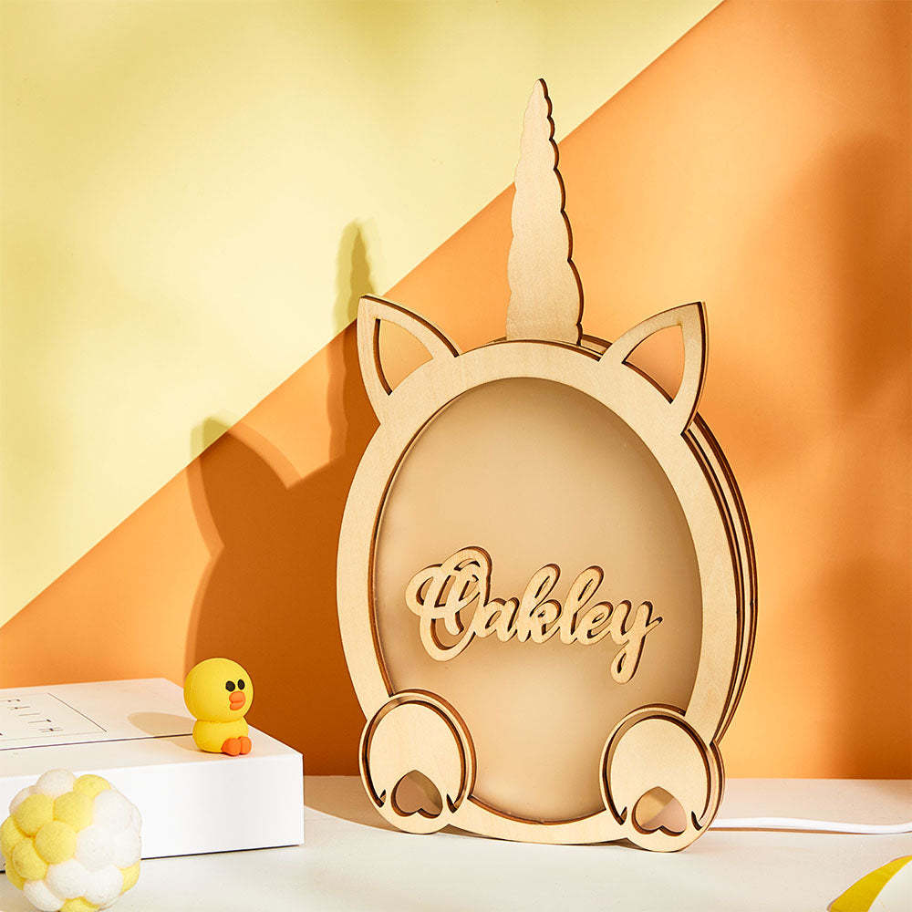 Custom Bunny Unicorn Dino Engraved Light Night Cartoon Movable Home Gifts - mymoonlampuk