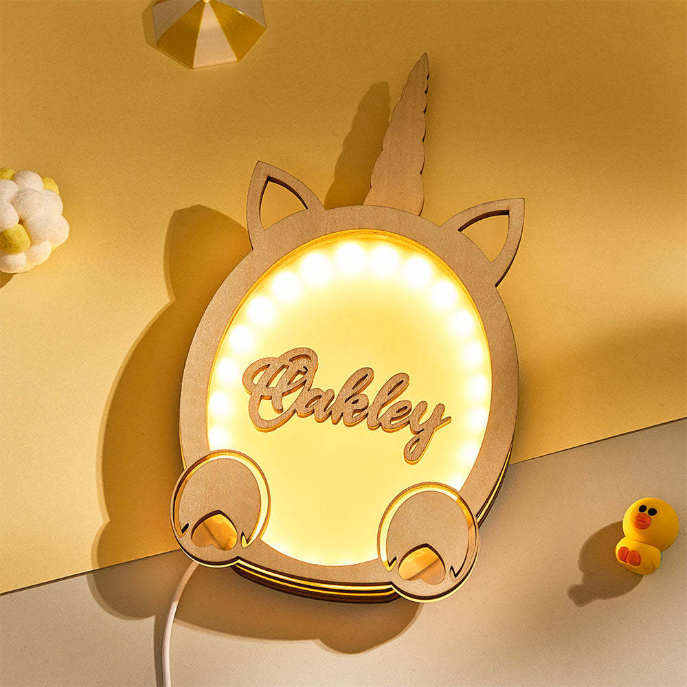 Custom Bunny Unicorn Dino Engraved Light Night Cartoon Movable Home Gifts - mymoonlampuk