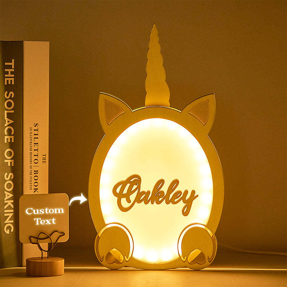 Custom Bunny Unicorn Dino Engraved Light Night Cartoon Movable Home Gifts - mymoonlampuk