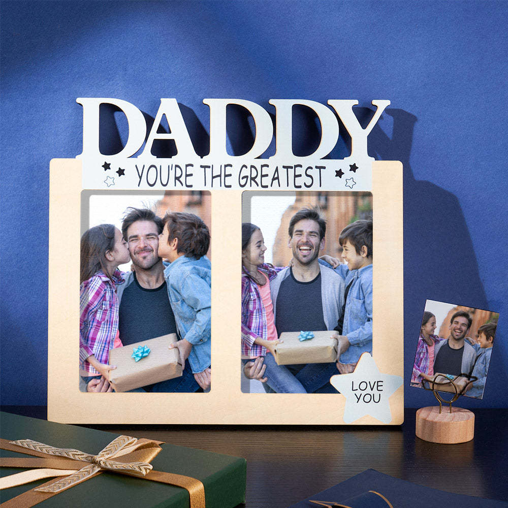Custom Photo Frame Greatest Daddy Creative Detor Home Gifts - mymoonlampuk