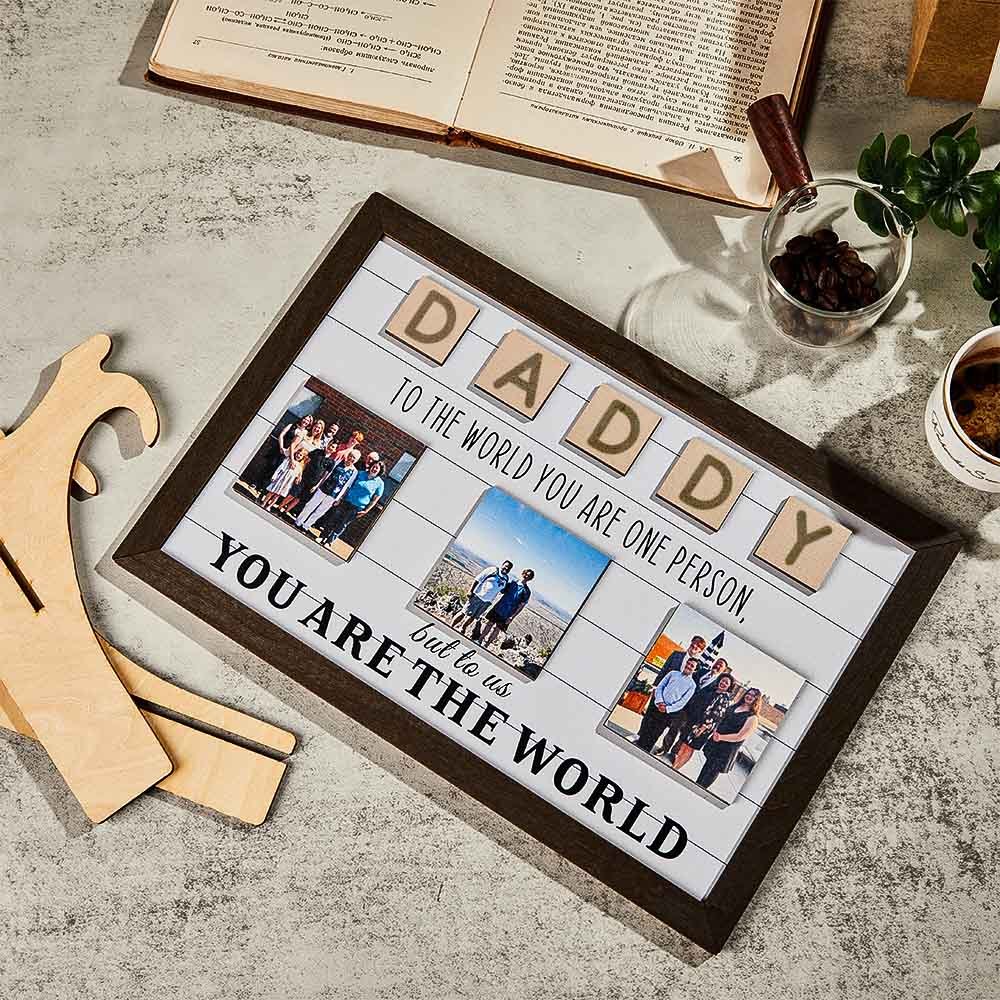 Custom Photo Detor Frame Creative Wooden Father's Day Gifts - mymoonlampuk