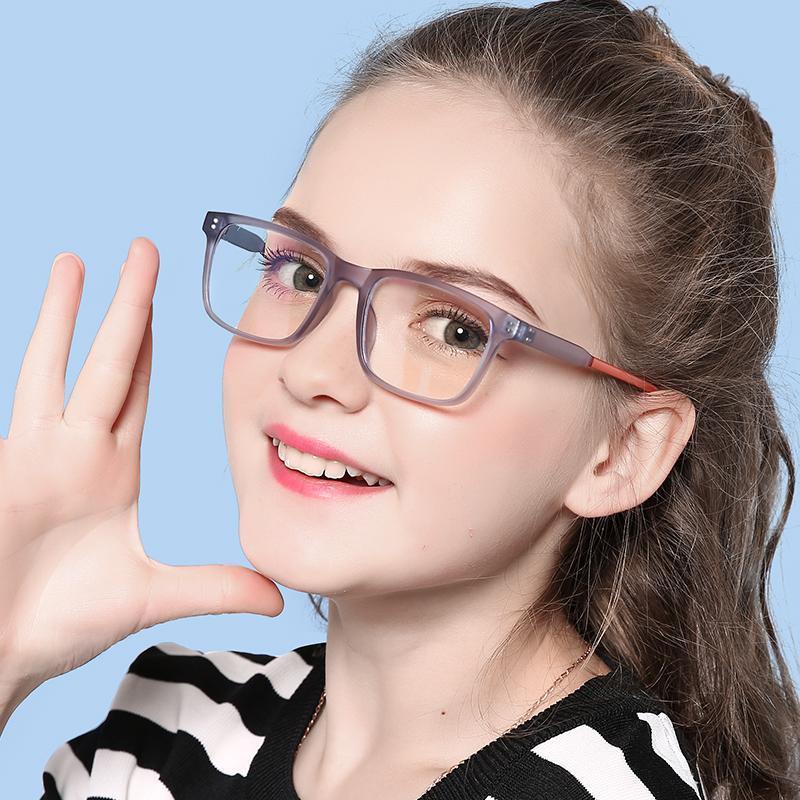 Elves - (Age 7-12)Children Blue Light Blocking Computer Reading Gaming Glasses-Matte Transparent Violet - mymoonlampuk