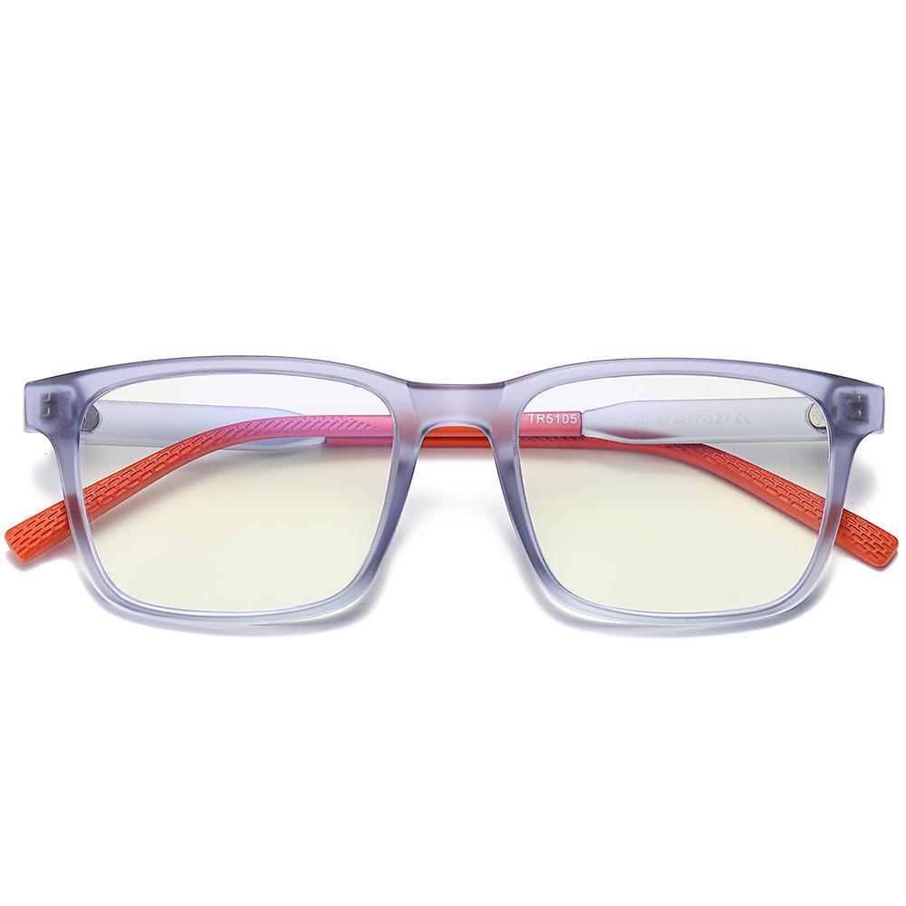 Elves - (Age 7-12)Children Blue Light Blocking Computer Reading Gaming Glasses-Matte Transparent Violet - mymoonlampuk