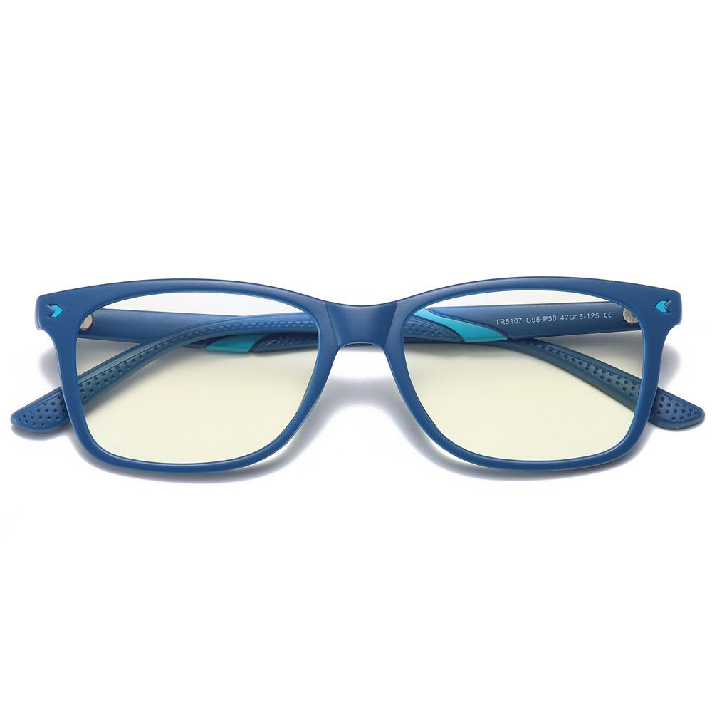 Wise - (Age 7-12)Children Blue Light Blocking Computer Reading Gaming Glasses - Sand Blue - mymoonlampuk