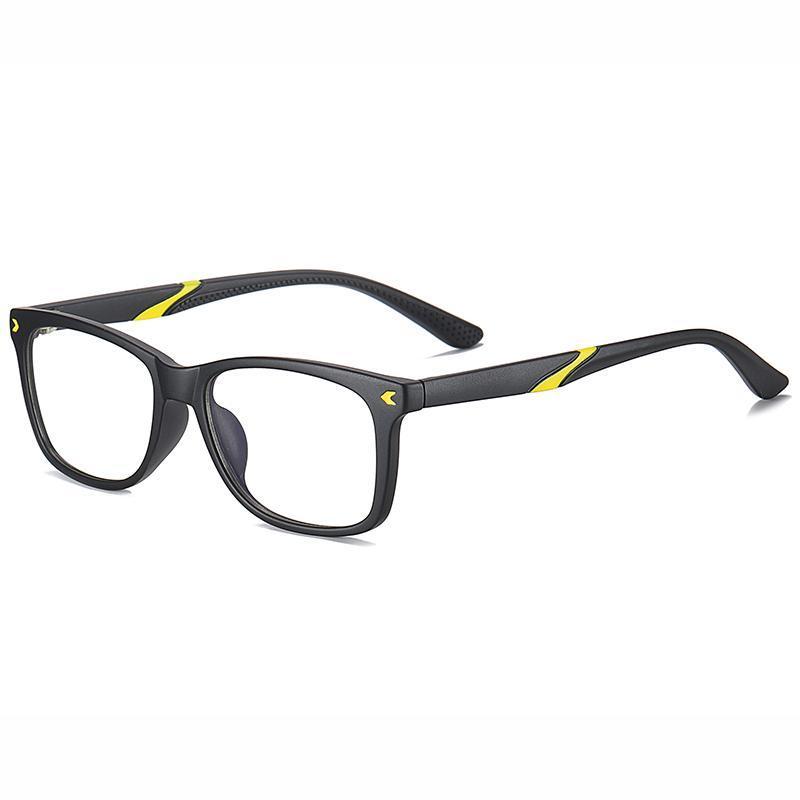 Wise - (Age 7-12)Children Blue Light Blocking Computer Reading Gaming Glasses - Sand Black Yellow - mymoonlampuk