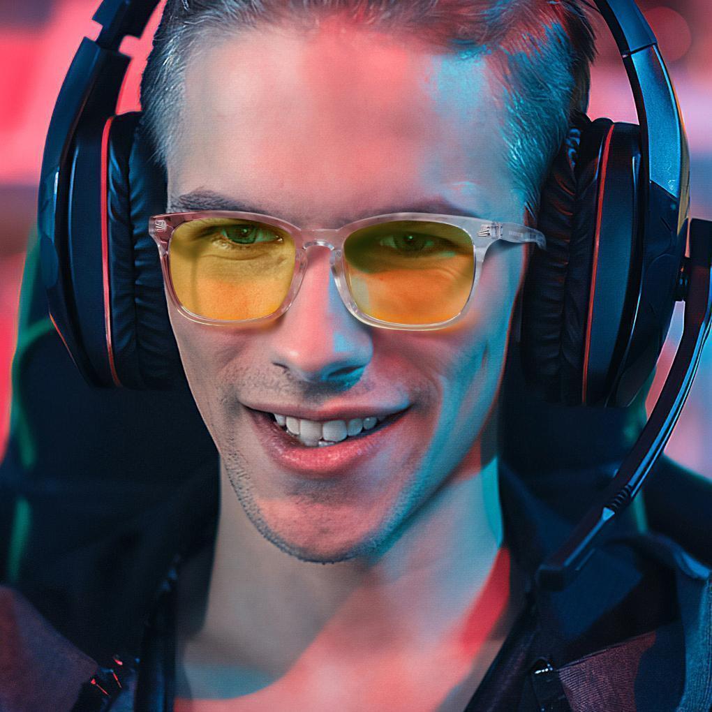 SIERRA - Adults Professional Gaming Glasses Blue Light Blocking Glasses - Clear Crystal - mymoonlampuk