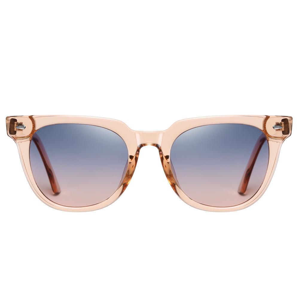 Duncan - Classic UV400 Protective Polarized Beach Sunglasses - Transparent Tea/Blue Pink - mymoonlampuk