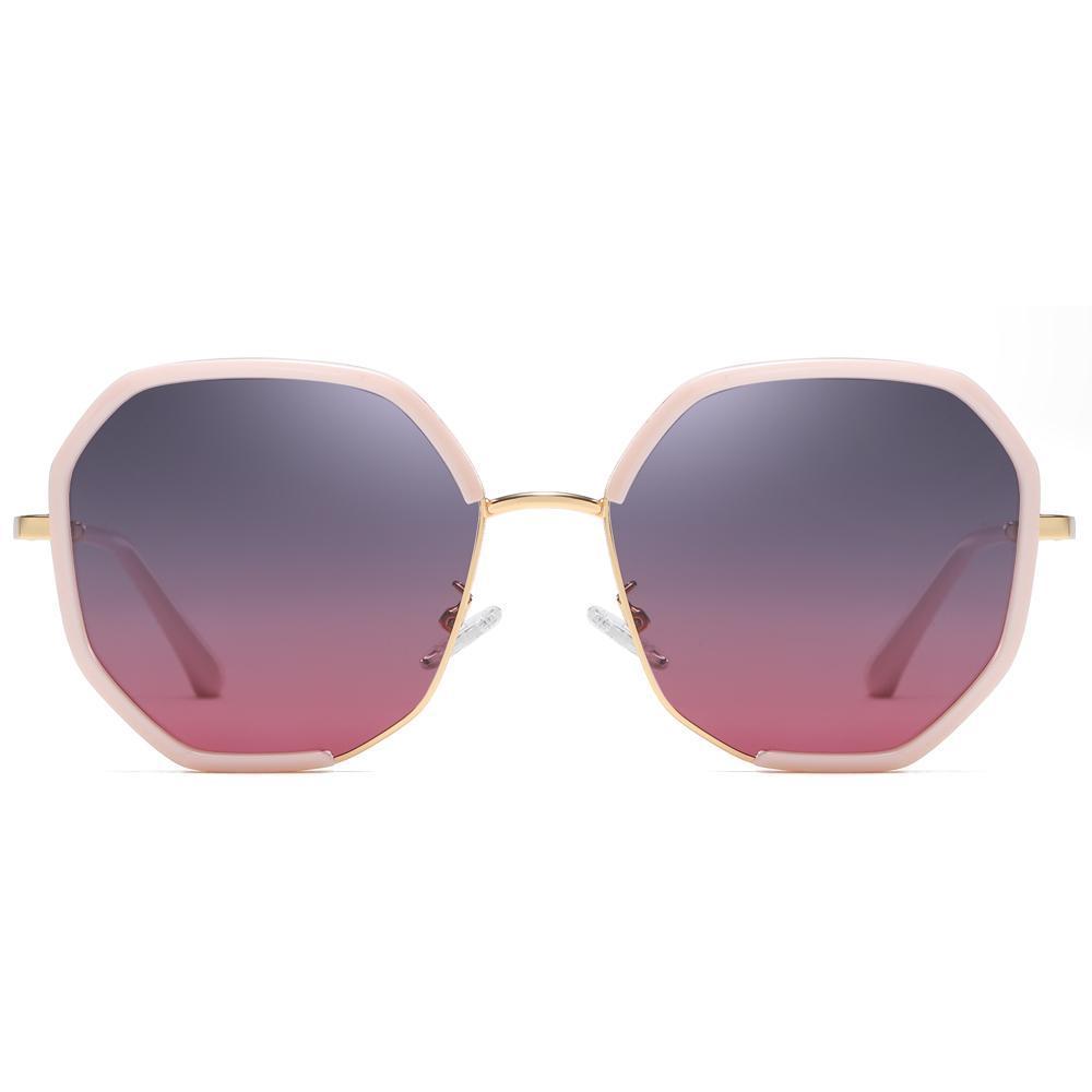 Celebrity - UV400 Protective Polarized Beach Sunglasses - Bright Gold/Grey Red - mymoonlampuk