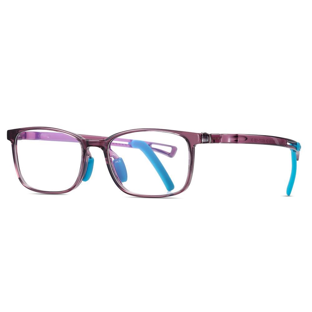 Clever - (Age 5-13)Children Non-slip Blue Light Blocking Glasses - Transparent Purple - mymoonlampuk