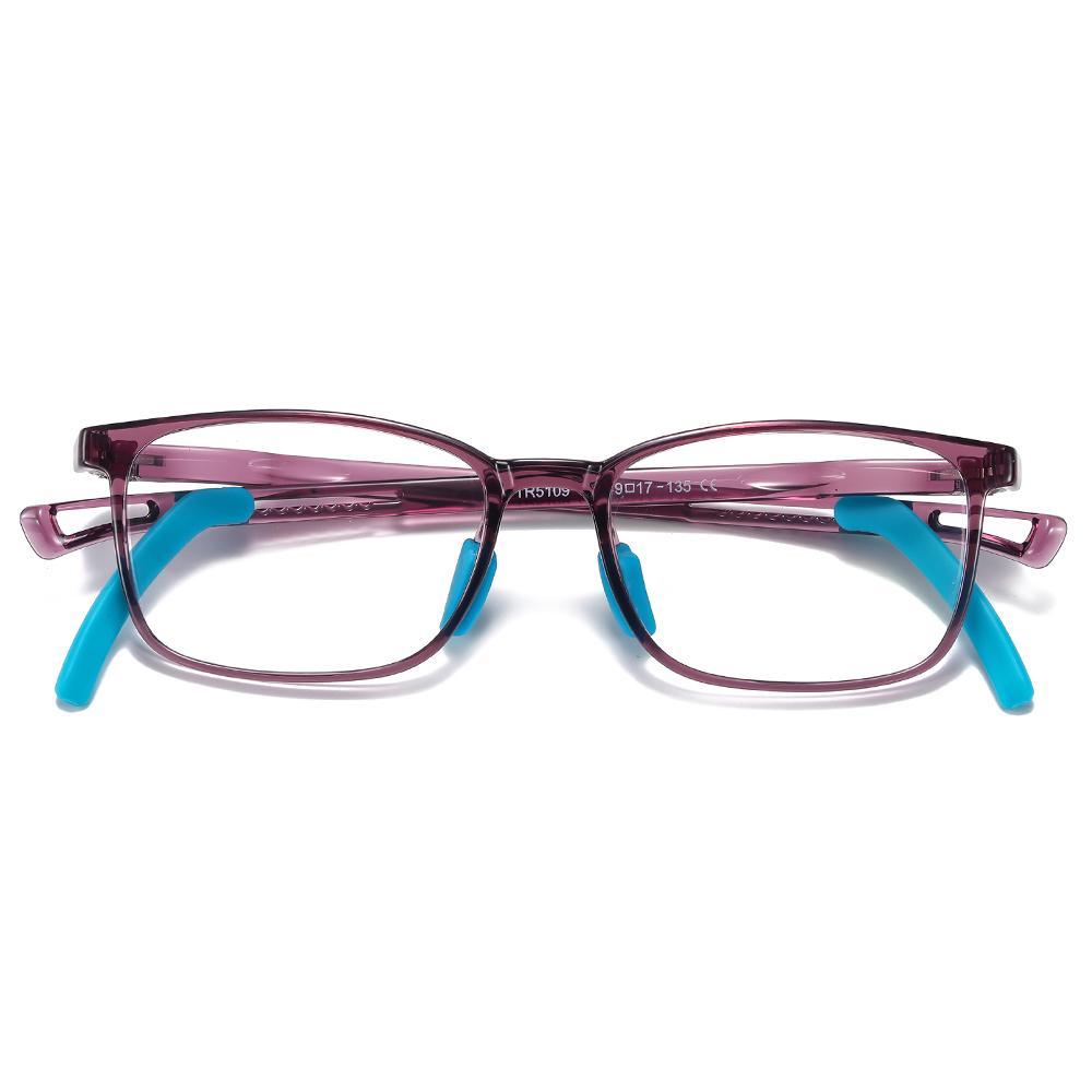 Clever - (Age 5-13)Children Non-slip Blue Light Blocking Glasses - Transparent Purple - mymoonlampuk