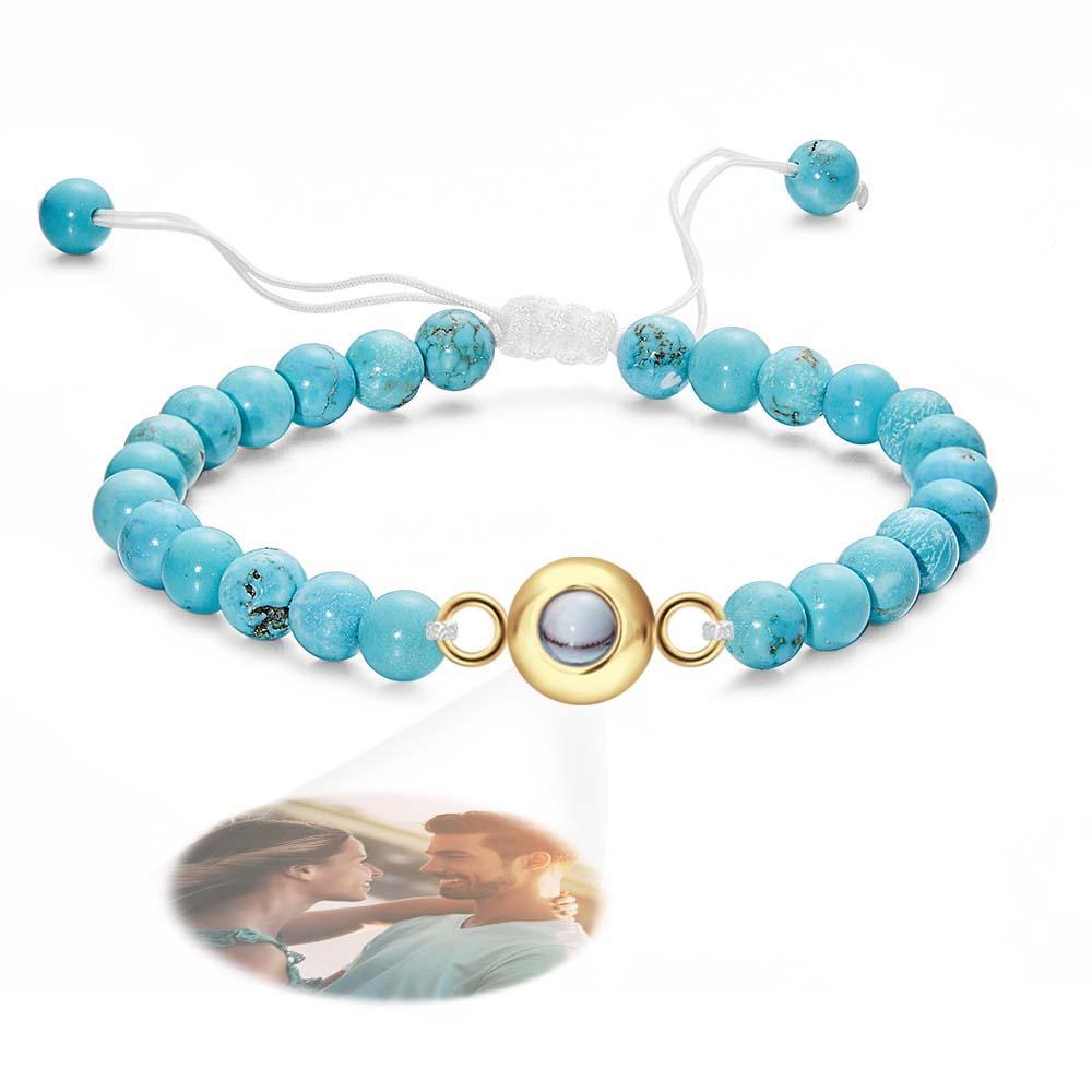 Personalized Photo Projection Beads Bracelet Elegant Gift For Her - MyMoonLampUk