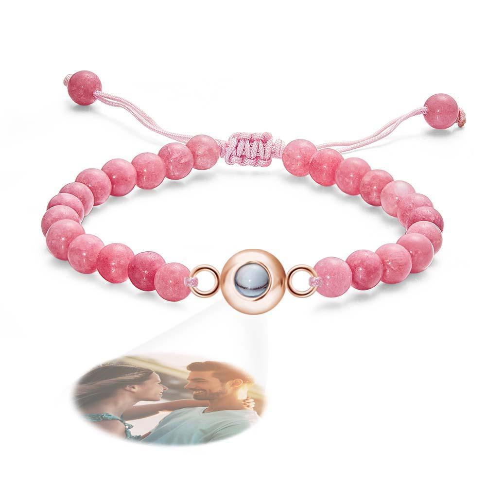 Personalized Photo Projection Beads Bracelet Elegant Gift For Her - MyMoonLampUk