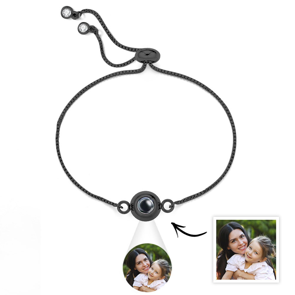Photo Projection Bracelet Personalized Adjustable  Bracelet Sweet Cool Anniversary Gift for Mum