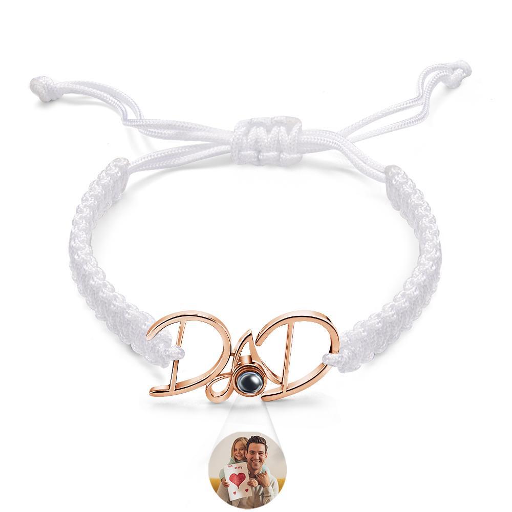 Custom Projection Bracelet Weave Gift for Dad - MyMoonLampUk