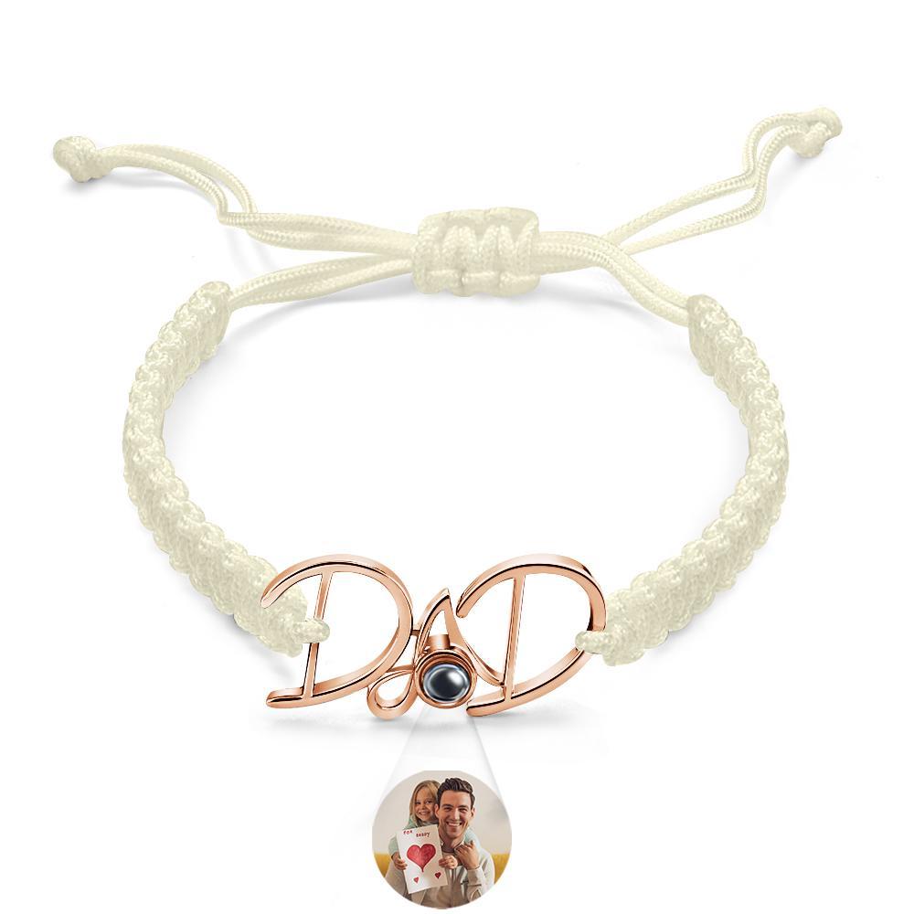 Custom Projection Bracelet Weave Gift for Dad - MyMoonLampUk