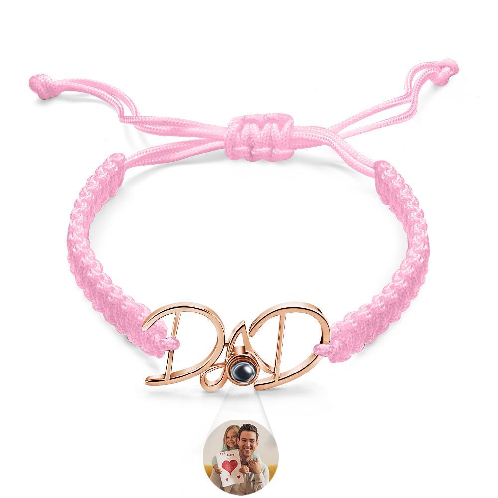 Custom Projection Bracelet Weave Gift for Dad - MyMoonLampUk