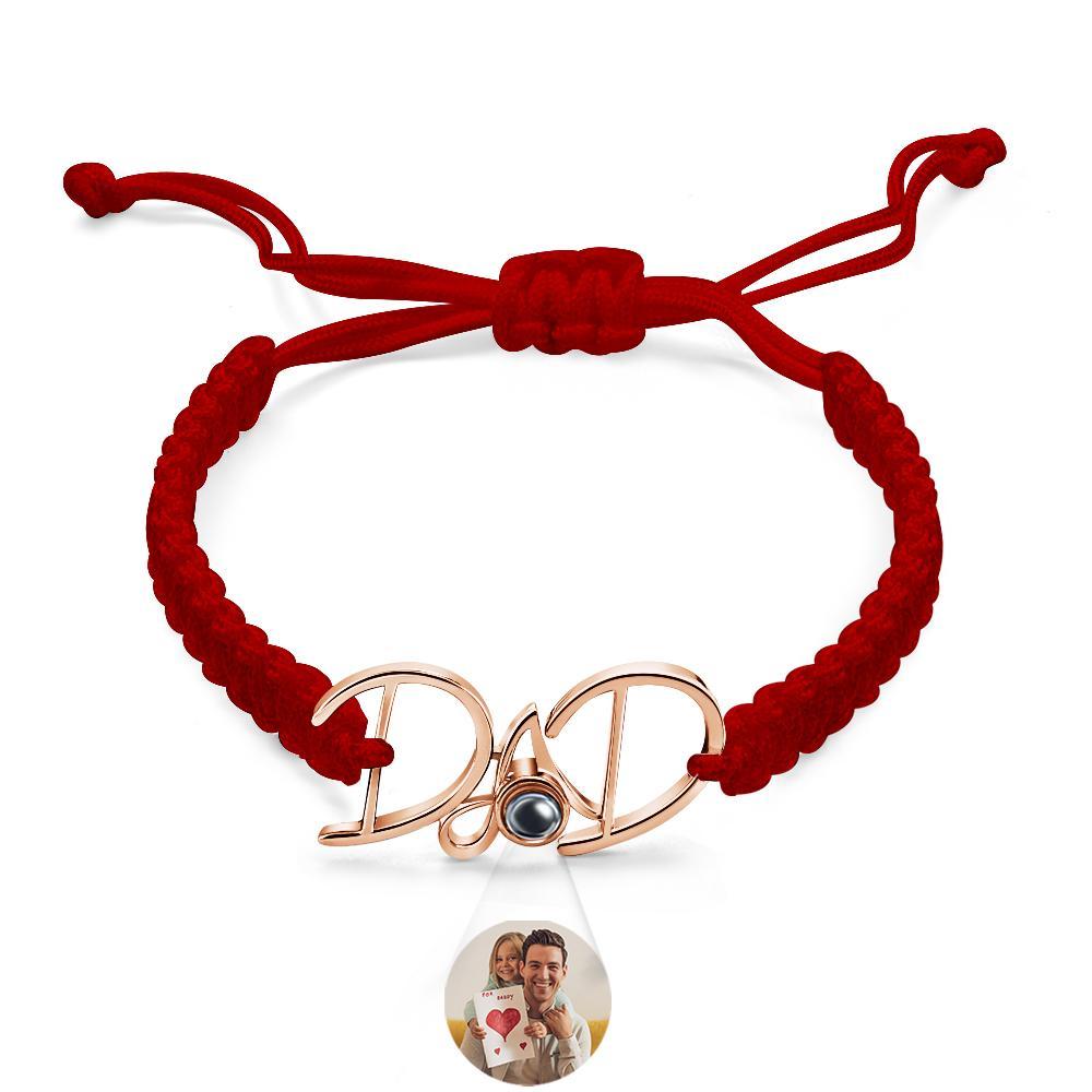 Custom Projection Bracelet Weave Gift for Dad - MyMoonLampUk