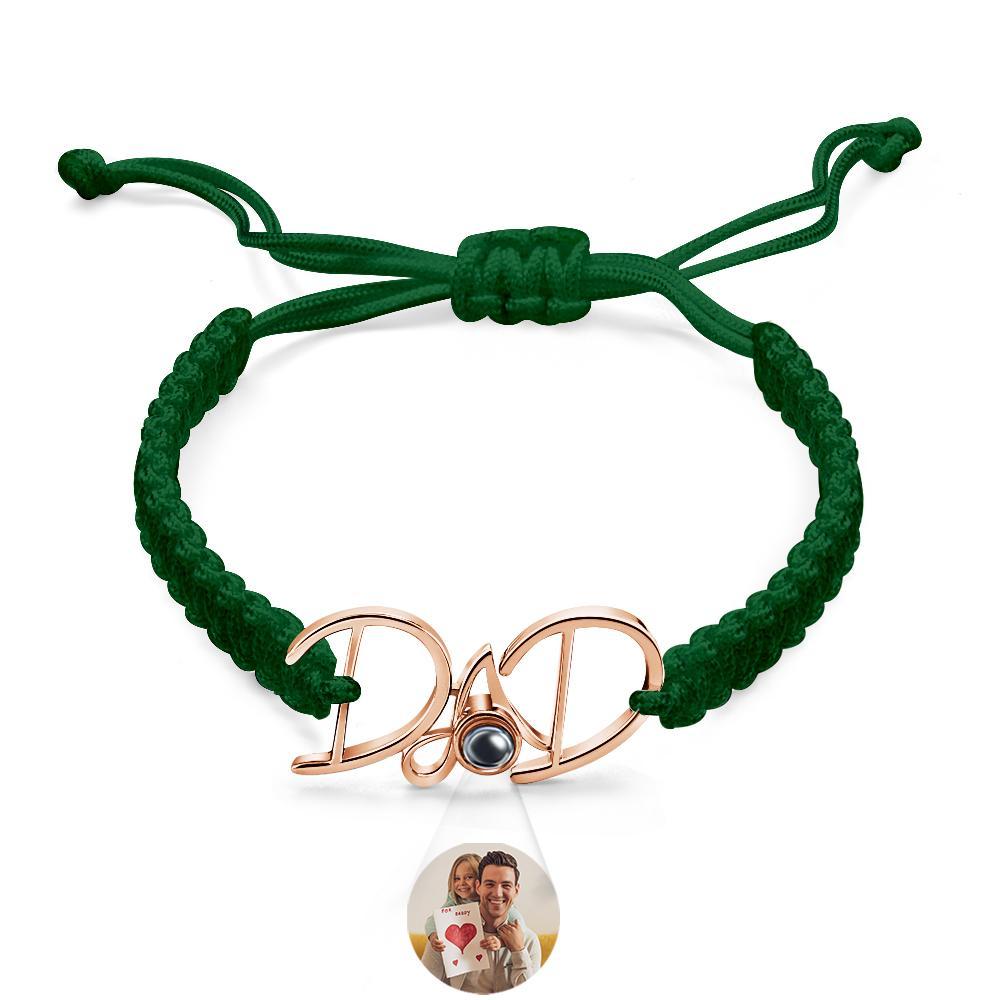 Custom Projection Bracelet Weave Gift for Dad - MyMoonLampUk