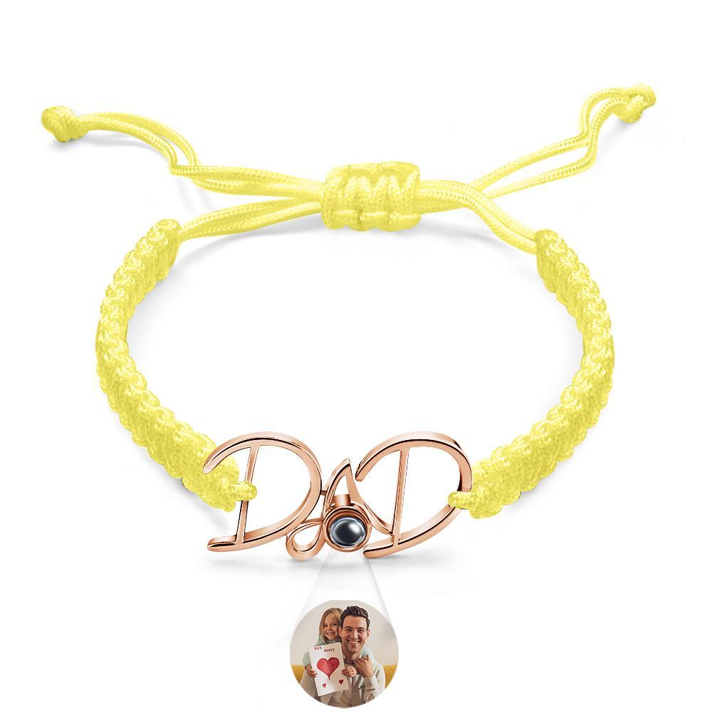 Custom Projection Bracelet Weave Gift for Dad - MyMoonLampUk