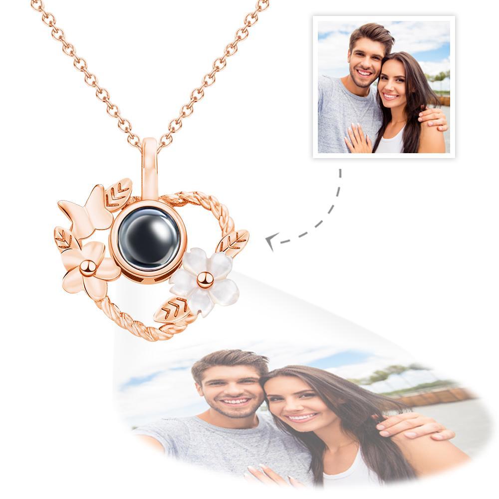Custom Projection Photo Necklace Personalized Pet Photo Pendant Projection Chain Women Memorial Jewelry Gifts - MyMoonLampUk