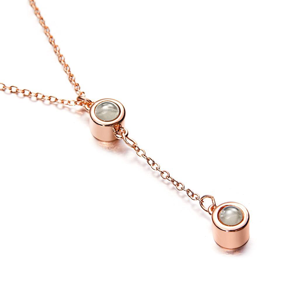 Personalized Projection Necklace Custom Multiple Photos Creative Gifts Someone You Loved - MyMoonLampUk