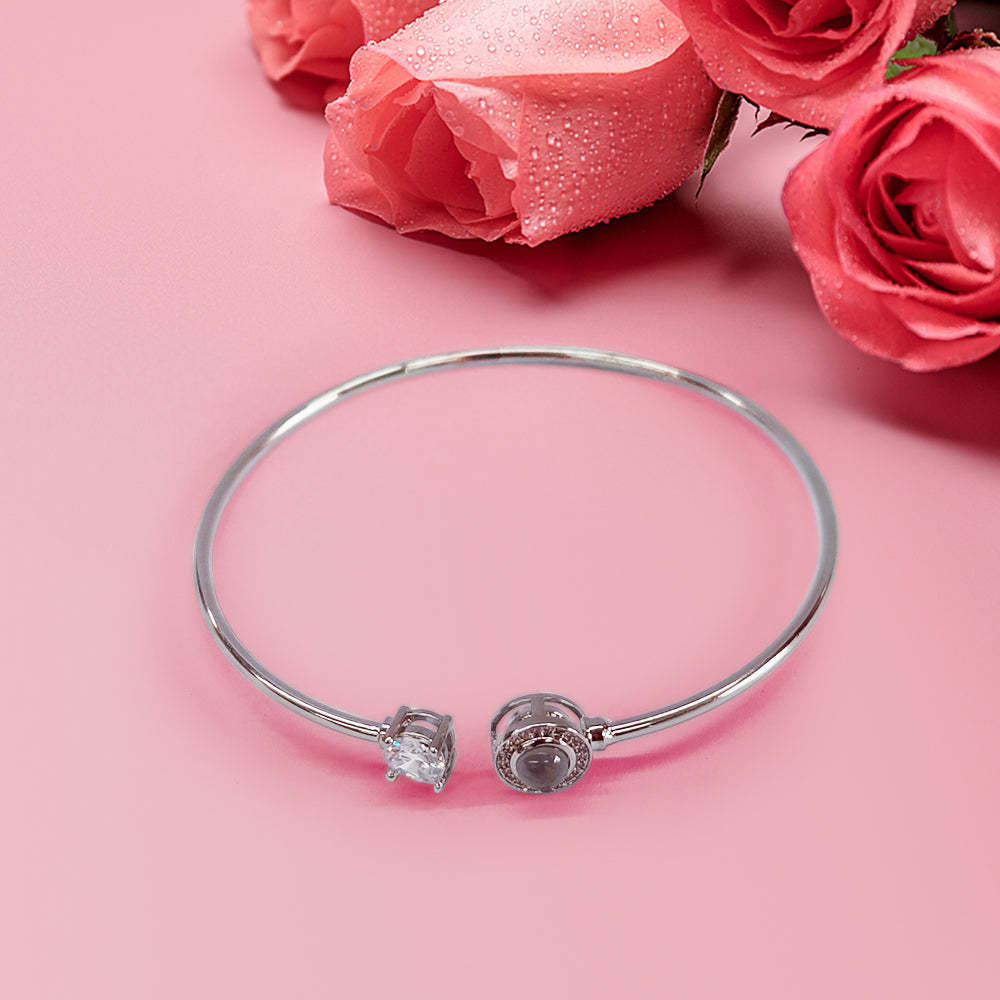 Custom Projection Bracelet Personalized Photo Bracelet Jewelry Gift for Her - MyMoonLampUk