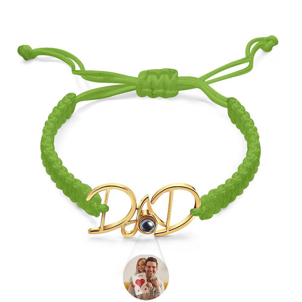 Custom Projection Bracelet Weave Gift for Dad - MyMoonLampUk