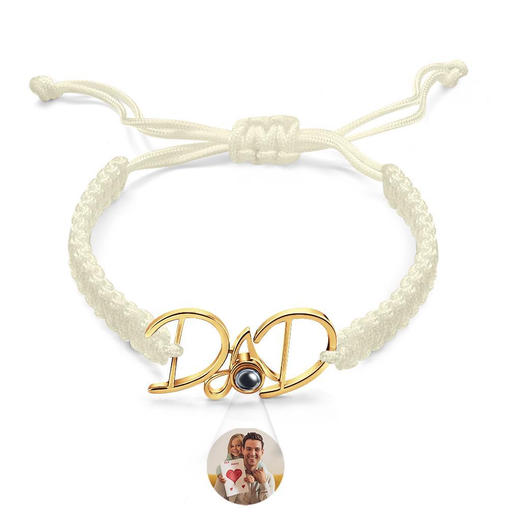 Custom Projection Bracelet Weave Gift for Dad - MyMoonLampUk
