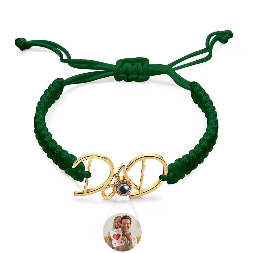 Custom Projection Bracelet Weave Gift for Dad - MyMoonLampUk
