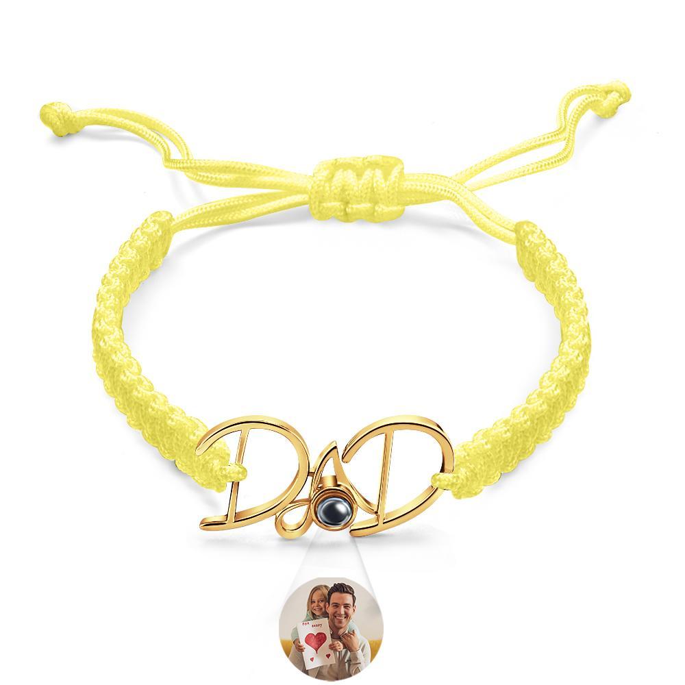 Custom Projection Bracelet Weave Gift for Dad - MyMoonLampUk