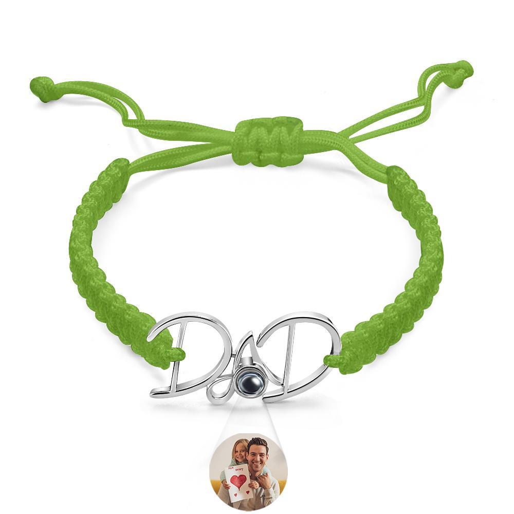 Custom Projection Bracelet Weave Gift for Dad - MyMoonLampUk