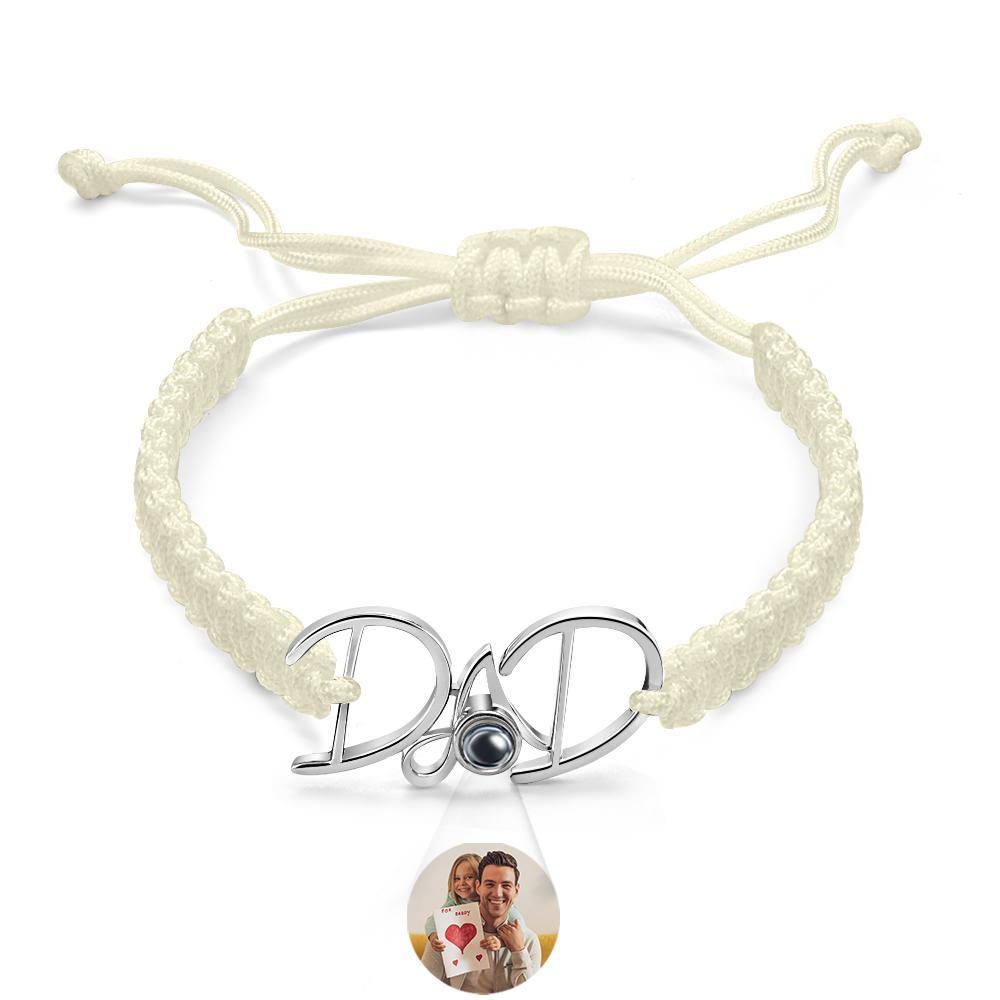 Custom Projection Bracelet Weave Gift for Dad - MyMoonLampUk