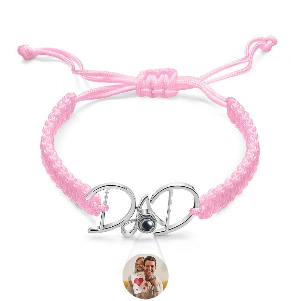 Custom Projection Bracelet Weave Gift for Dad - MyMoonLampUk