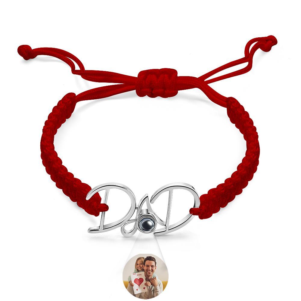 Custom Projection Bracelet Weave Gift for Dad - MyMoonLampUk
