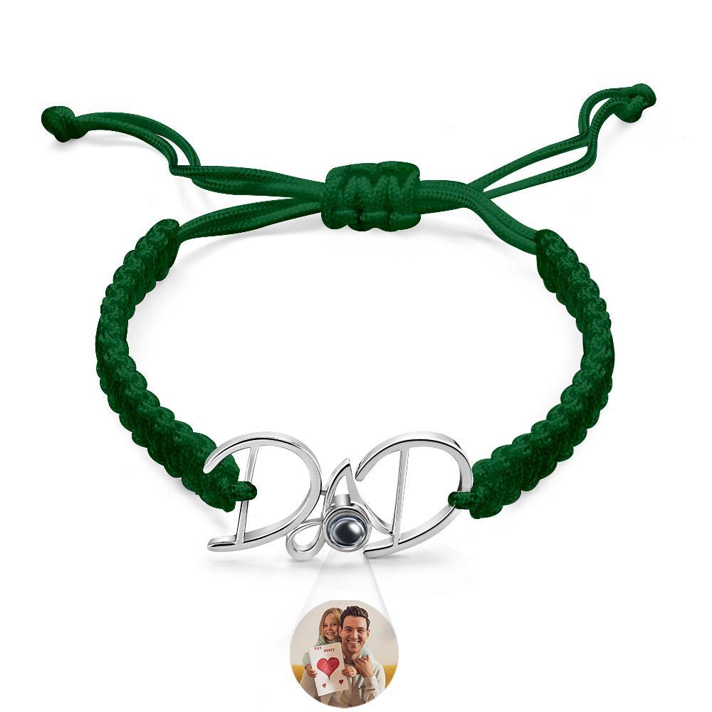 Custom Projection Bracelet Weave Gift for Dad - MyMoonLampUk