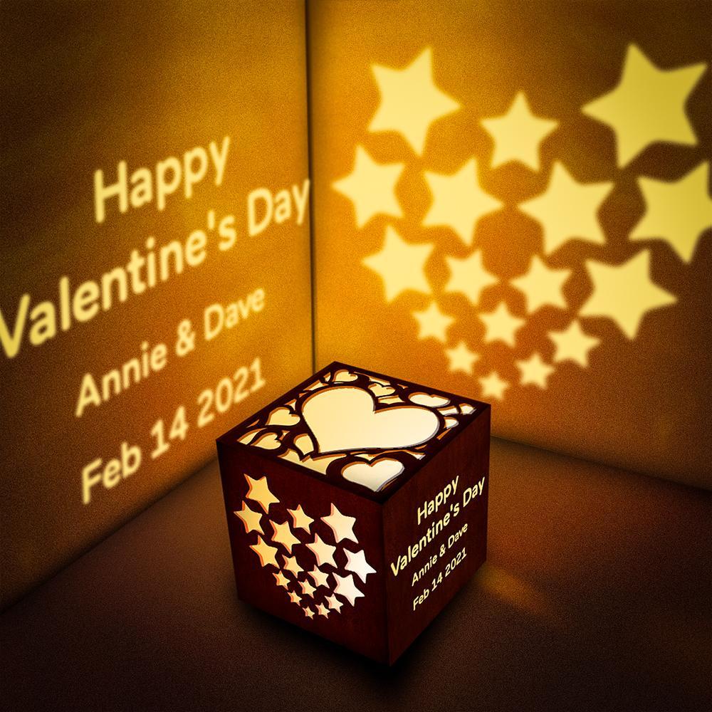 Love Gifts for Him Custom Text Lantern Box Personalised Projection Lamp DIY