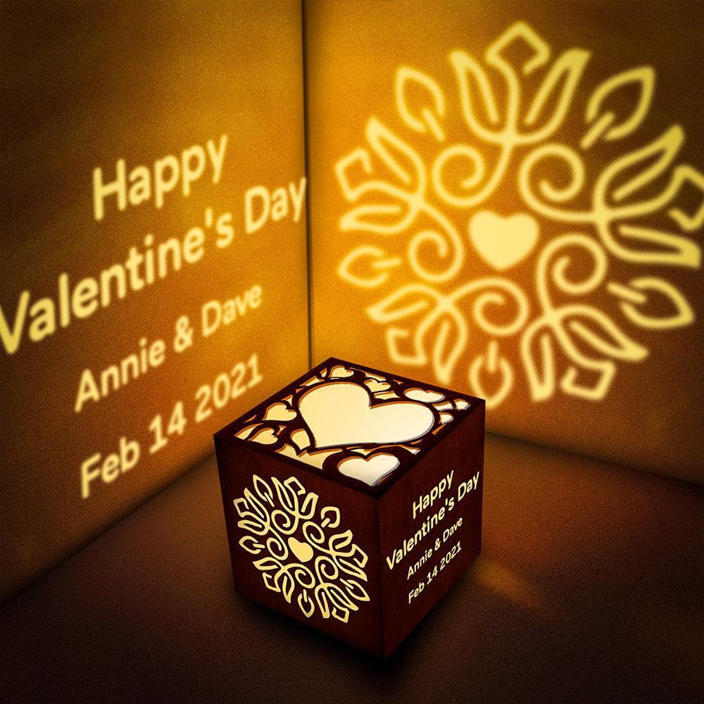 Love Gifts for Him Custom Text Lantern Box Personalised Projection Lamp DIY