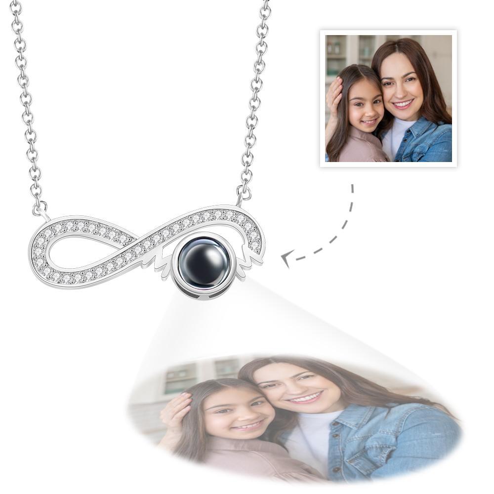 Custom Projection Photo Necklace Personalized Pet Photo Pendant Projection Chain Women Memorial Jewelry Gifts - MyMoonLampUk