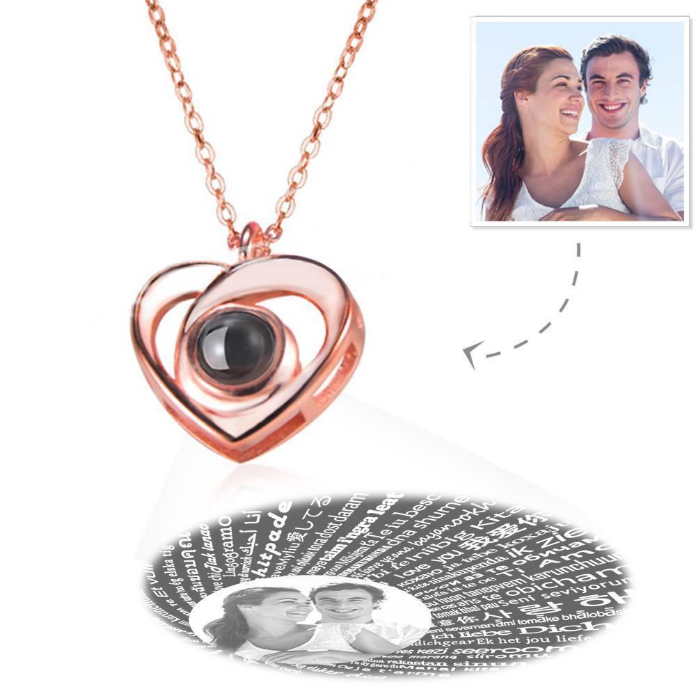 Custom Projection Photo Necklace Personalized Pet Photo Pendant Projection Chain Women Memorial Jewelry Gifts - MyMoonLampUk