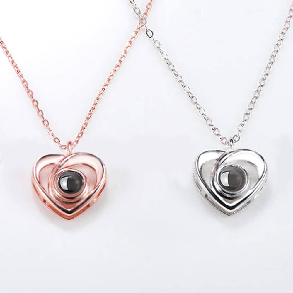 Custom Projection Photo Necklace Personalized Pet Photo Pendant Projection Chain Women Memorial Jewelry Gifts - MyMoonLampUk